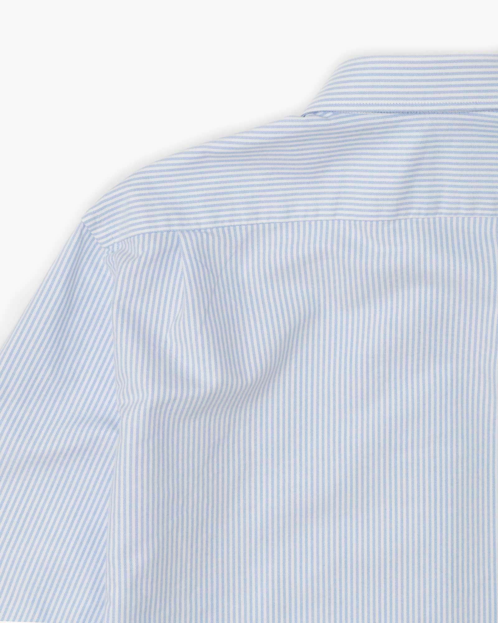 Essential Button-Down Shirt  - White/Light Blue Stripes