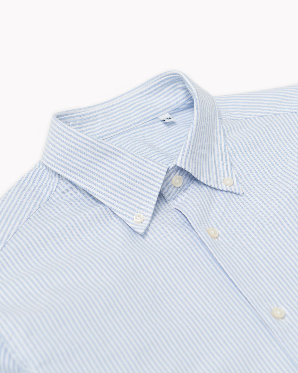 Essential Button-Down Shirt  - White/Light Blue Stripes